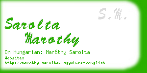 sarolta marothy business card