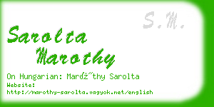 sarolta marothy business card